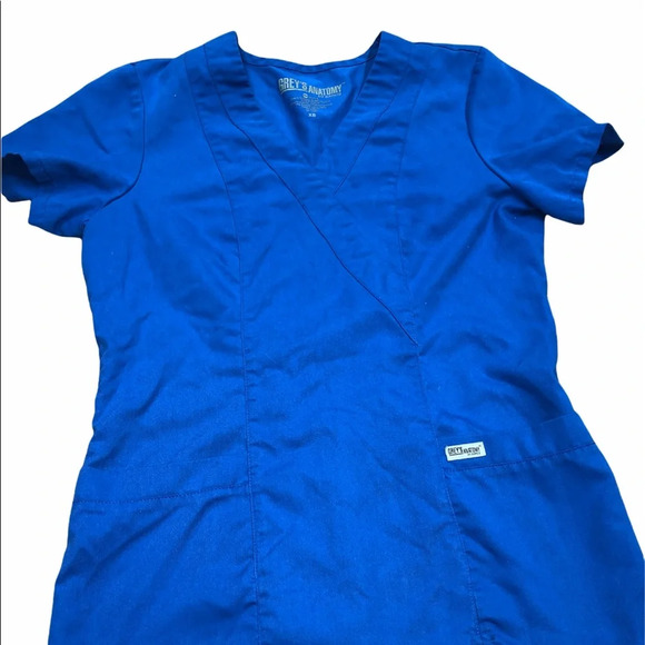 Grey’s Anatomy by Barco size xsmall blue nurses/RN/LPN medical scrubs top - Picture 1 of 4
